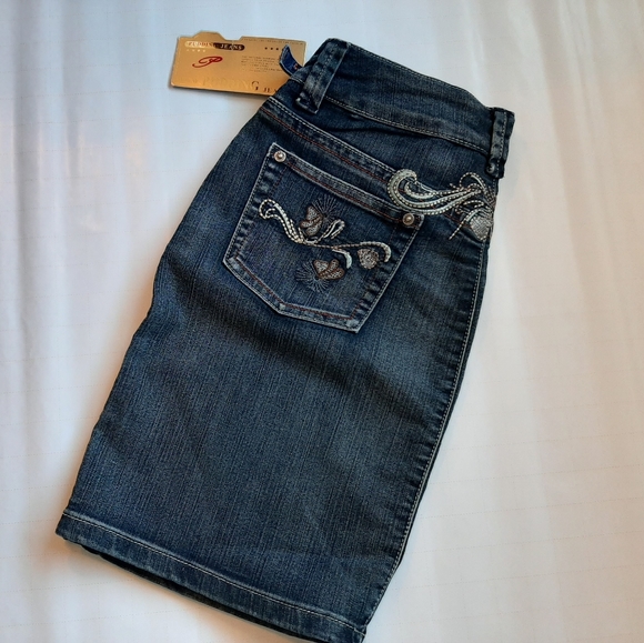 Pudding Jeans Luxury Denim Skirt - Picture 2 of 8